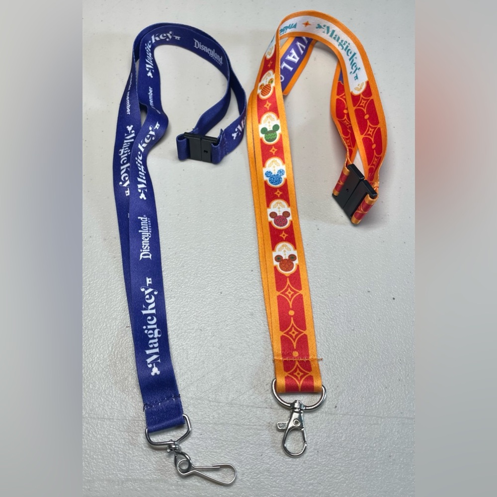 Lot of Two Disney Lanyards - Disneyland Resort and California Adventure